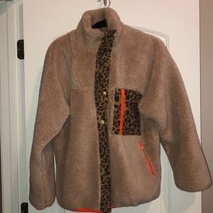 Hunted Sherpa Orange Leopard Jacket